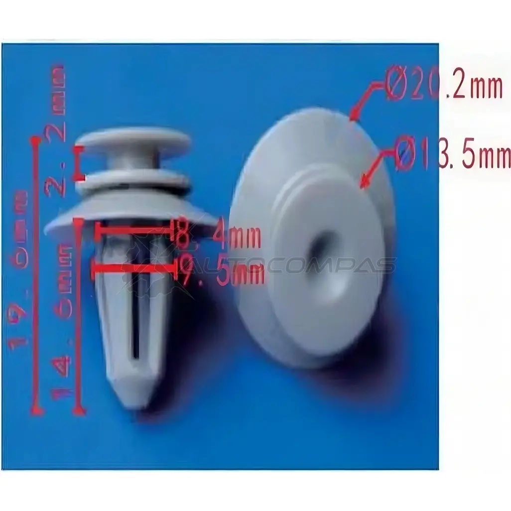 Клипса пластмассовая PATRON 1425559367 p370243a 7A ITP8