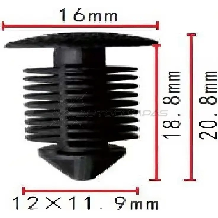 Клипса пластмассовая PATRON 1425558219 p371968 LMF T5