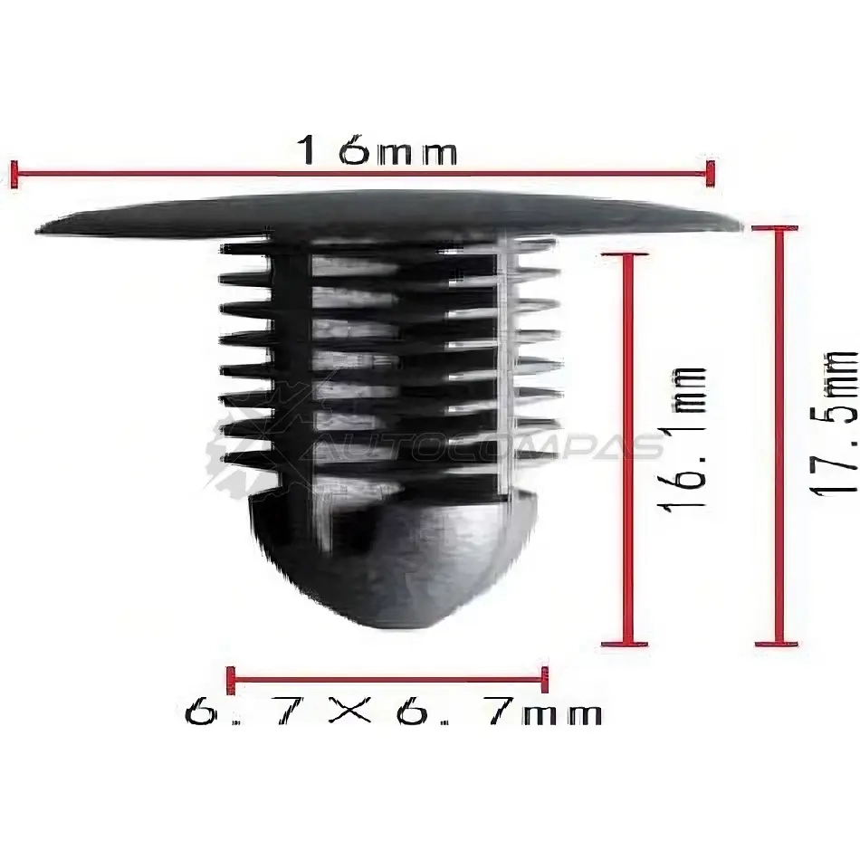 Клипса пластмассовая PATRON p371939 9DU J2 1425558348
