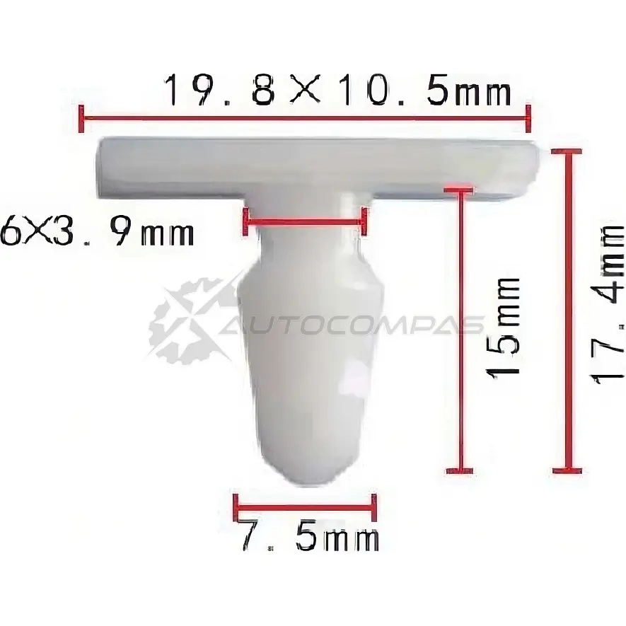 Клипса пластмассовая PATRON R06 ST 1425558152 p371929