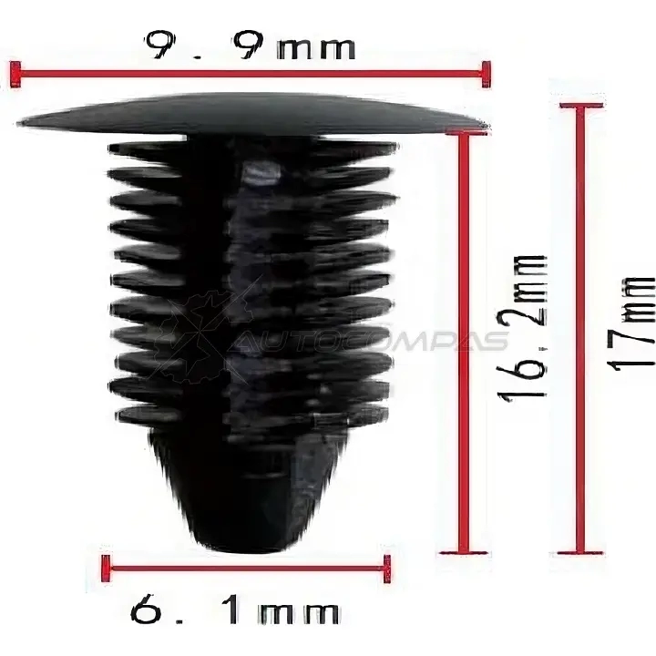 Клипса пластмассовая PATRON p371876 1425558584 Y23D G