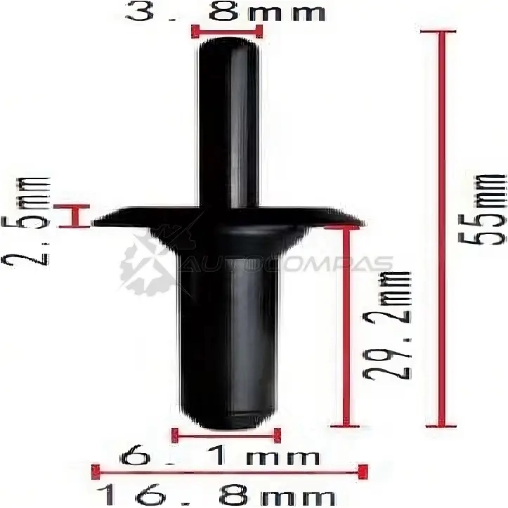 Клипса пластмассовая PATRON p371868 RCP 4V 1425559058