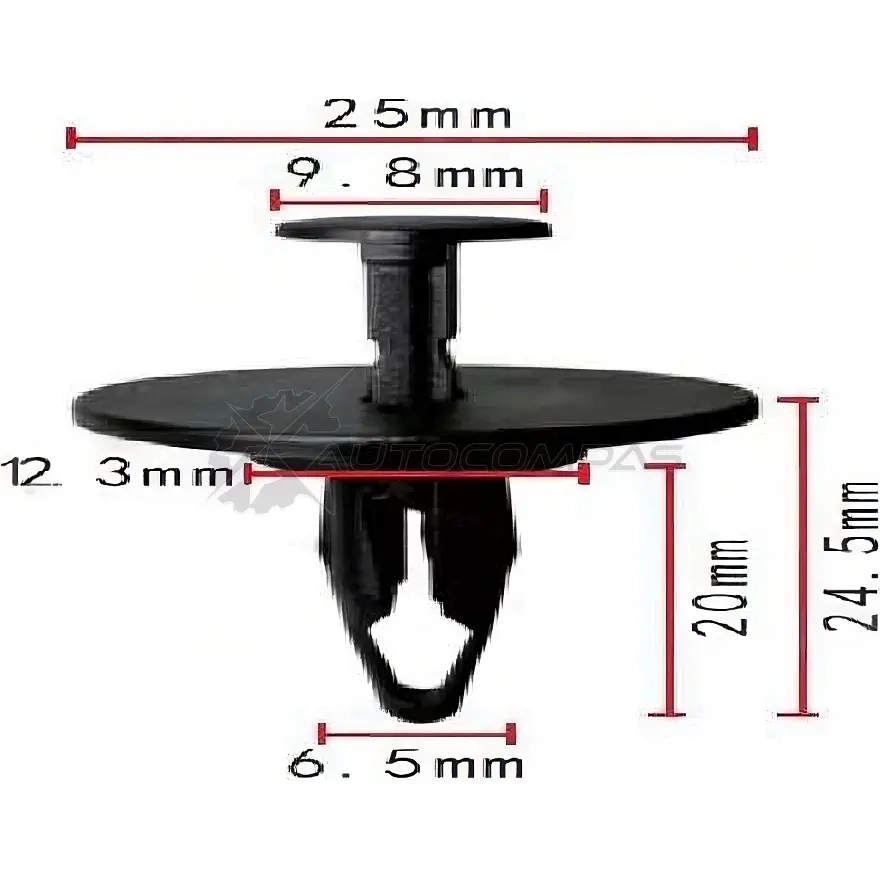 Клипса пластмассовая PATRON 1425558880 IM10 OQN p371853