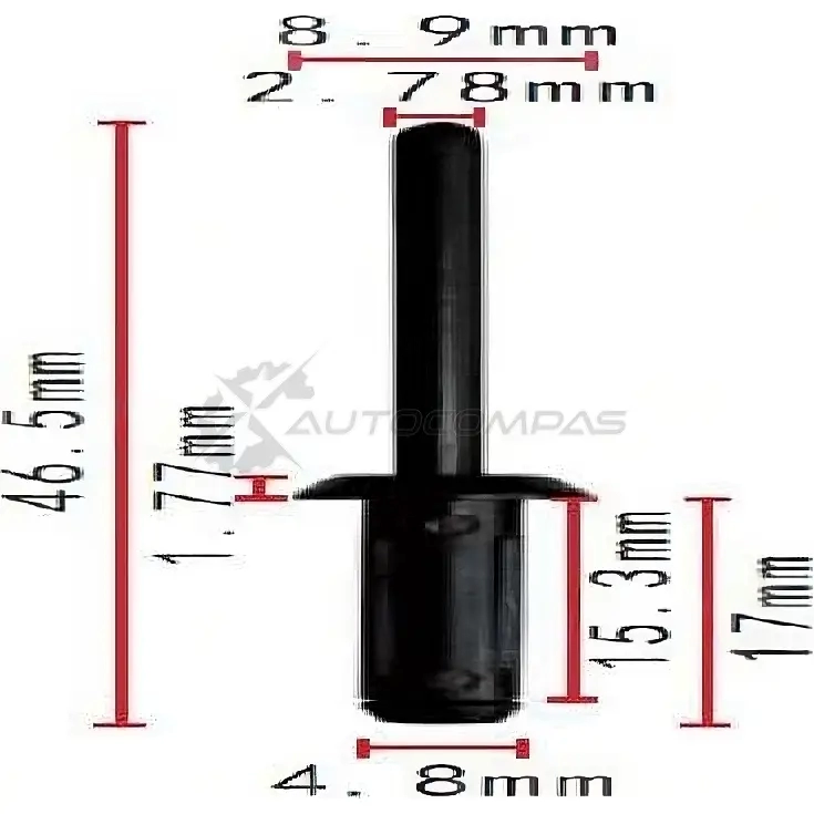 Клипса пластмассовая PATRON p371830 1425559055 X3 25FQ