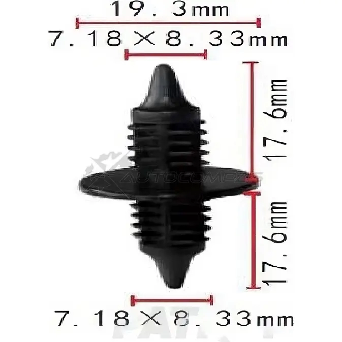 Клипса пластмассовая PATRON B90K LD 1425558380 p371782