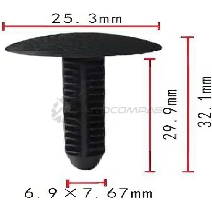 Клипса пластмассовая PATRON p371780 1425558468 SW7QPY 2