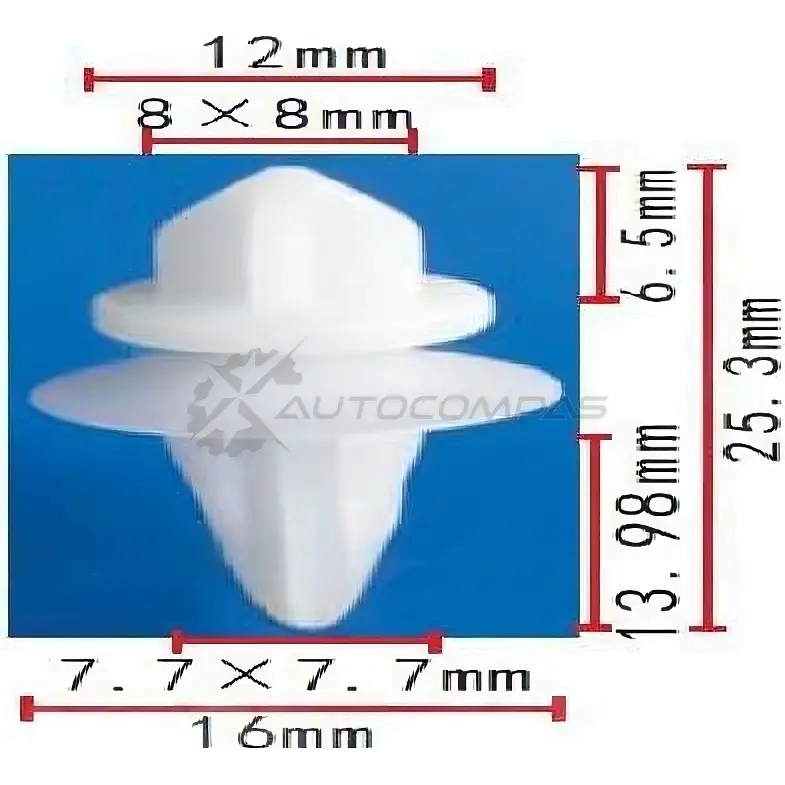 Клипса пластмассовая PATRON p371767 1425558063 Z8RT6 F