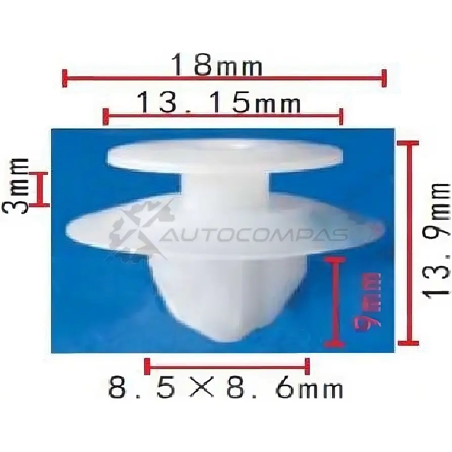 Клипса пластмассовая PATRON 7R2 82 p371766 1425558900