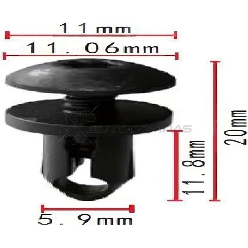 Клипса пластмассовая PATRON p371765 1425558351 O SG4C