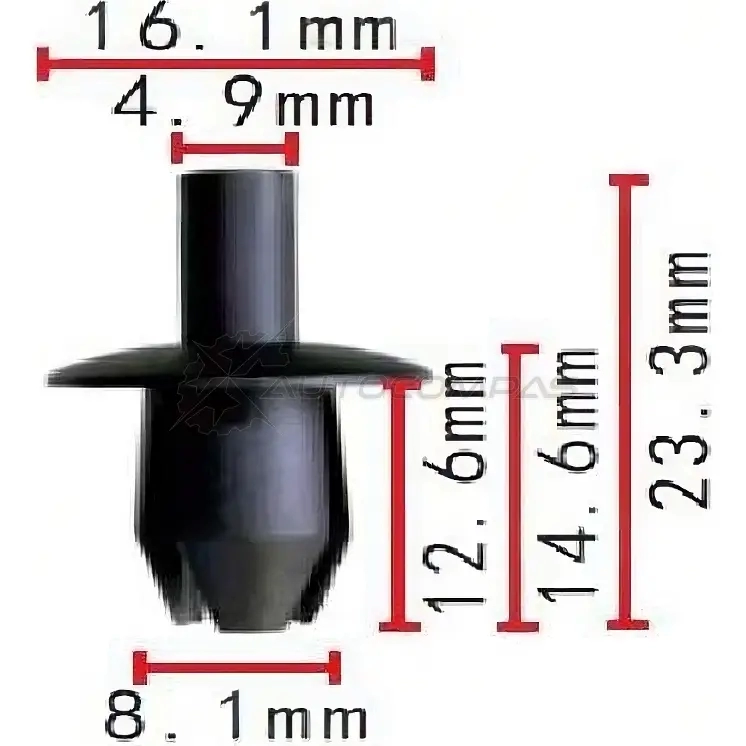 Клипса пластмассовая PATRON p371651 G4QD HX4 1425558708