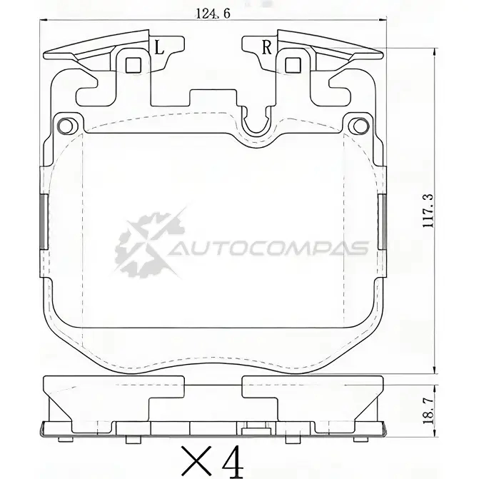 Колодки тормозные дисковые PATRON L3IV OV pbp291 1438144595 изображение 0