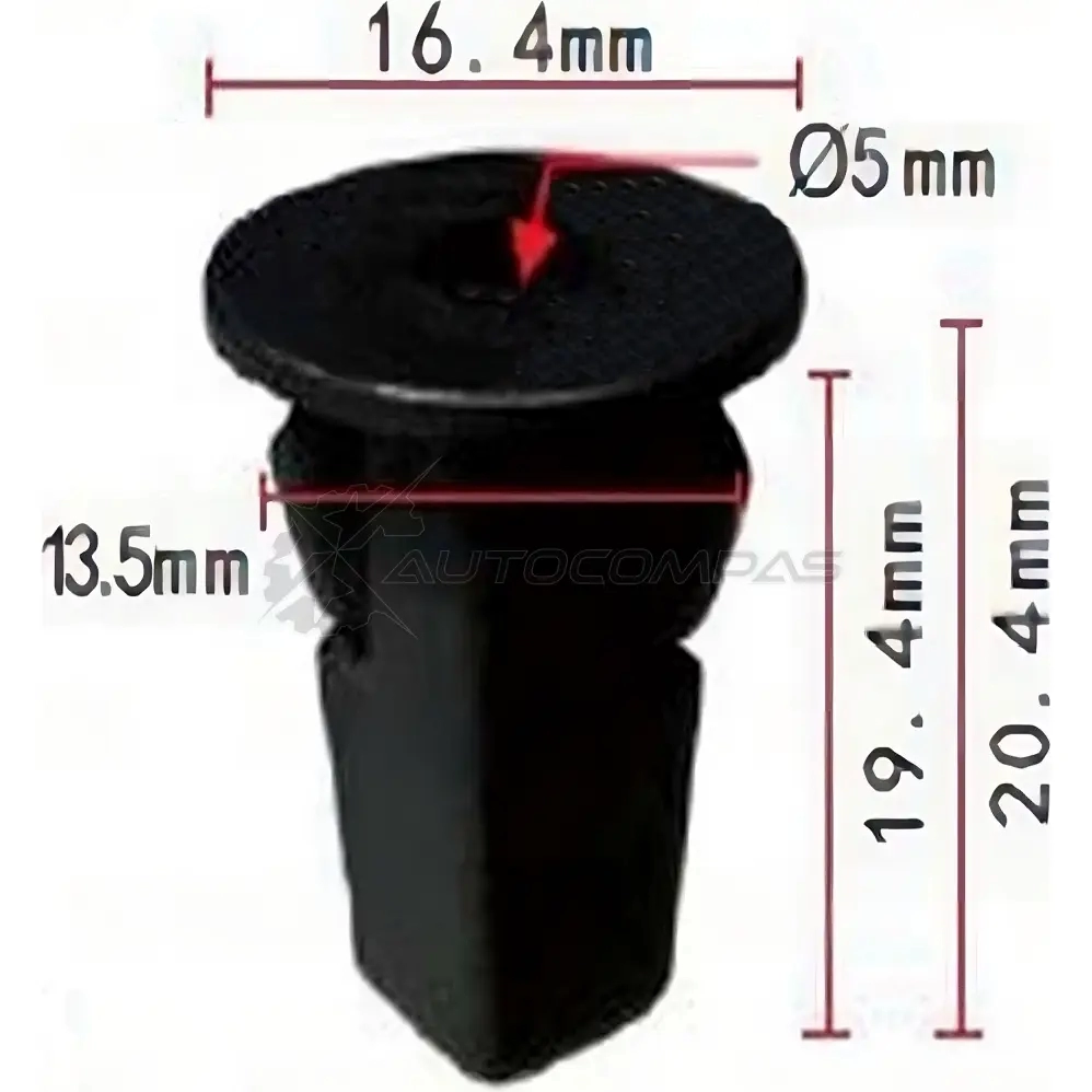 Пистон пластиковый PATRON 1425557788 S AQIB2K p370663