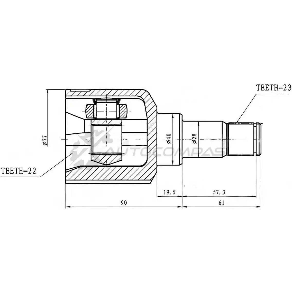 Шрус граната PATRON Z4K YZE 3524641 PCV3085 изображение 0