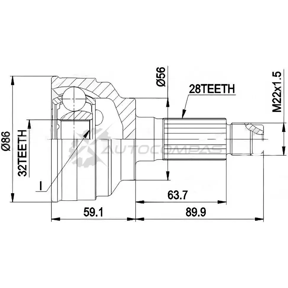 Шрус граната PATRON K TK90 PCV3021 3524626