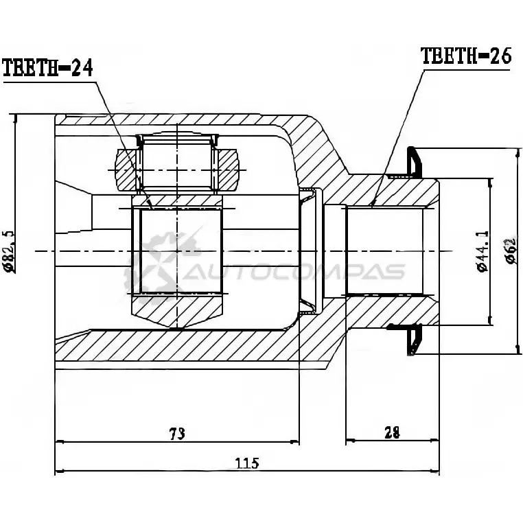 Шрус граната PATRON E DCCEQF PCV1809 1384975716