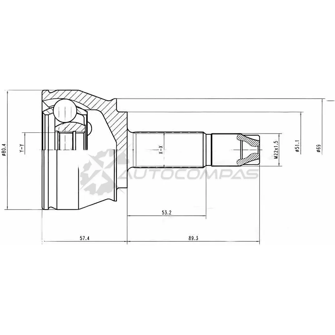 Шрус граната PATRON KY3 E1F1 3524203 PCV1374 изображение 0