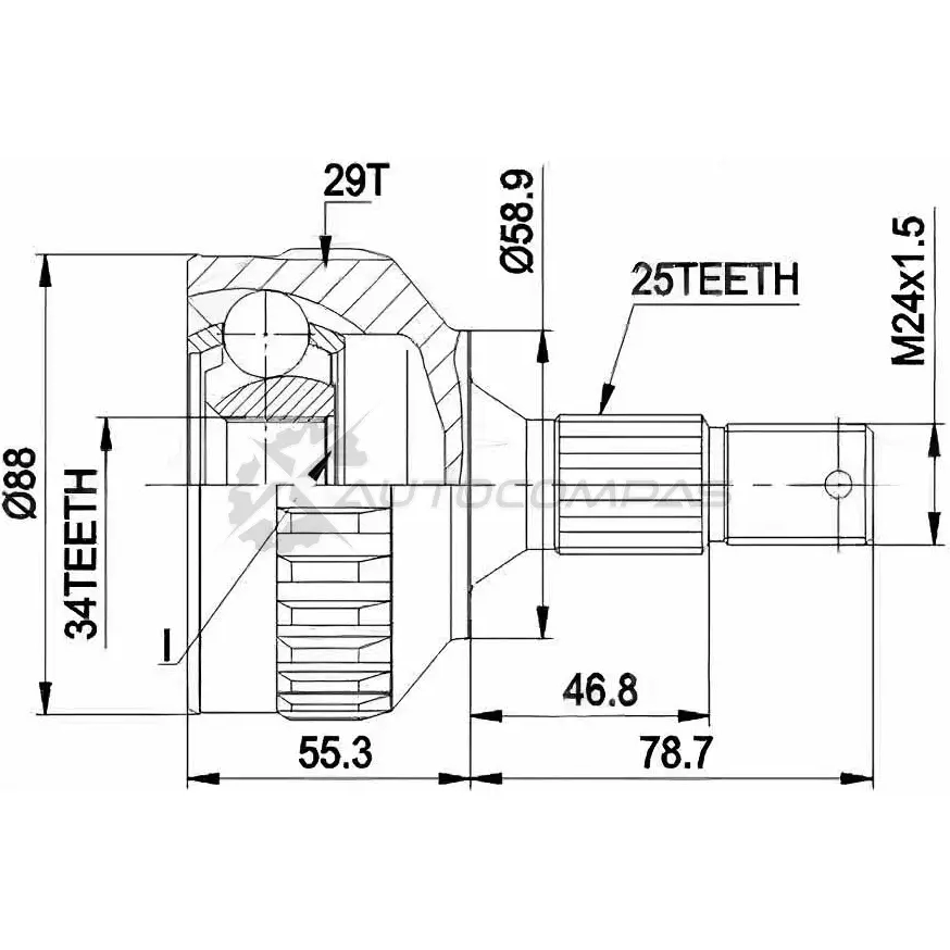 Шрус граната PATRON PCV1292 6EY Z6 3524135 изображение 0