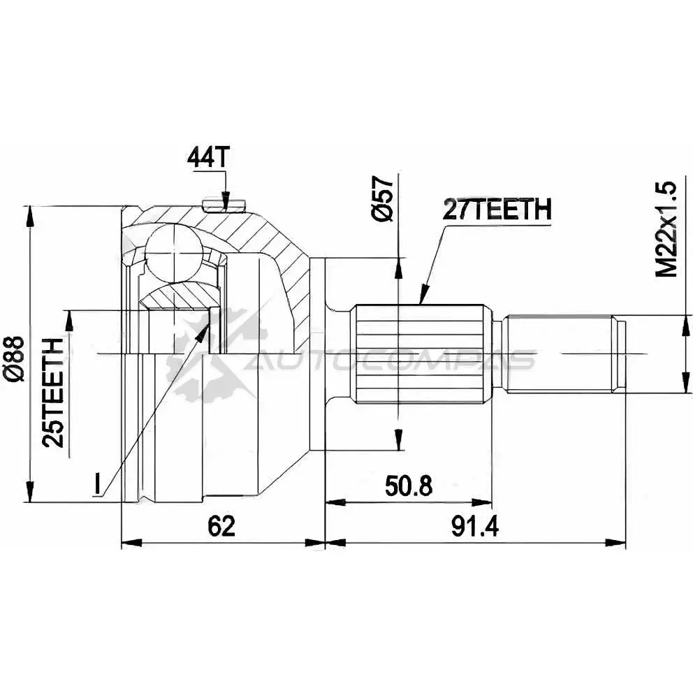 Шрус граната PATRON 3524049 NLQ CD6 PCV1200