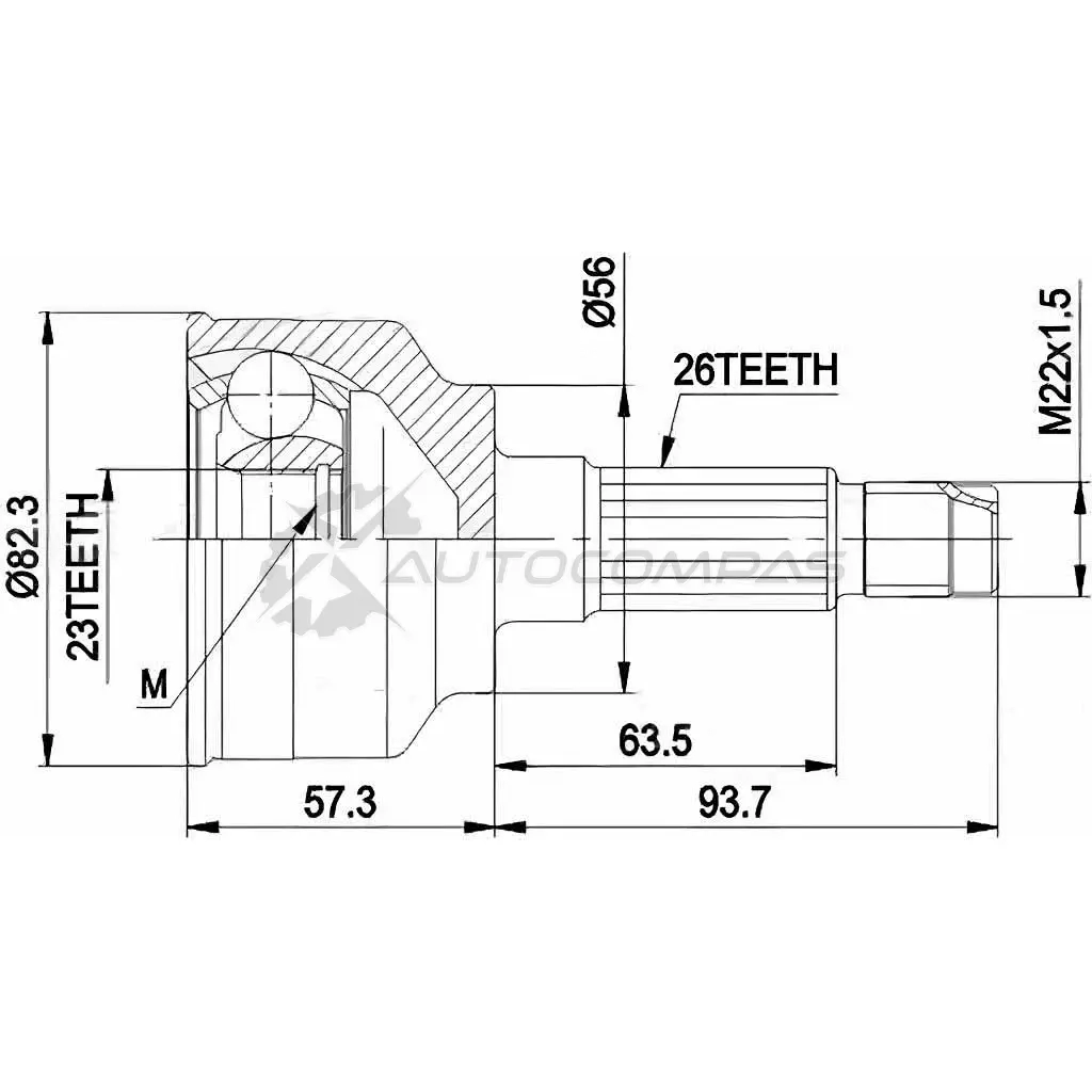 Шрус граната PATRON C3O4 3 PCV1145 3524001