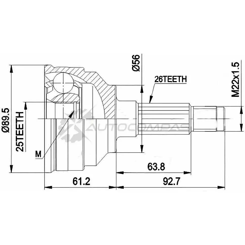 Шрус граната PATRON 3523927 XNZKU8 0 PCV1059