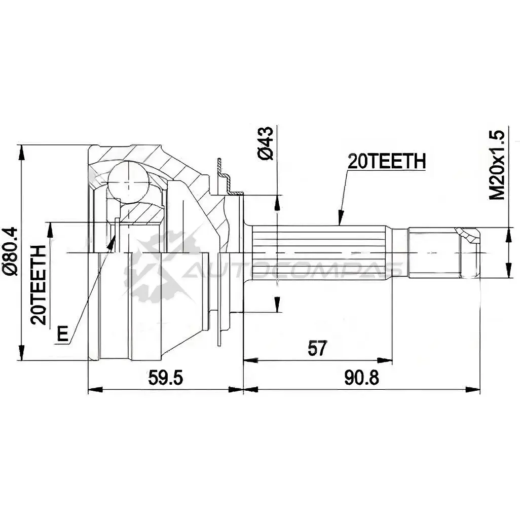 Шрус граната PATRON 3523891 PCV1019 SO 6M66V