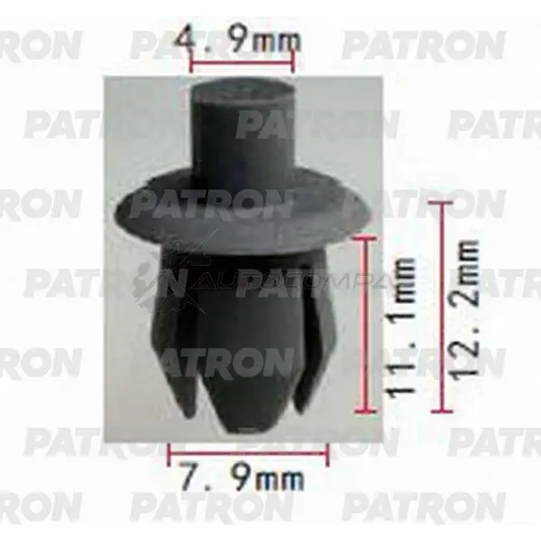 Клипса пластмассовая P37-0916S PATRON 1441229621 P37-0916S 4N BTS