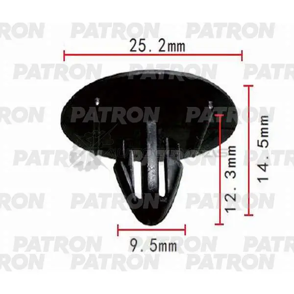 Клипса пластмассовая P37-0074S PATRON S0 MQBN6 P37-0074S 1441231388 изображение 0