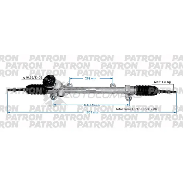 Рулевая рейка PATRON 1440437523 PSG1044 G3D1 NP
