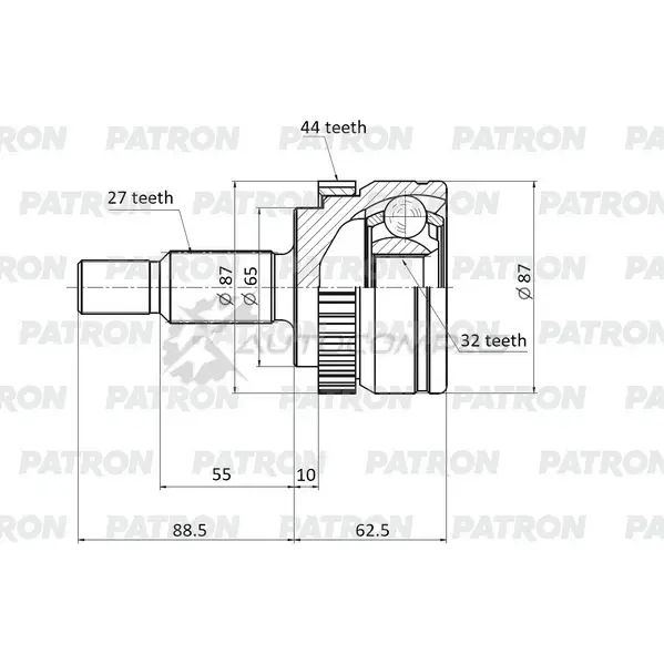 Шрус граната PATRON 3PKPX 8 3524522 PCV1732