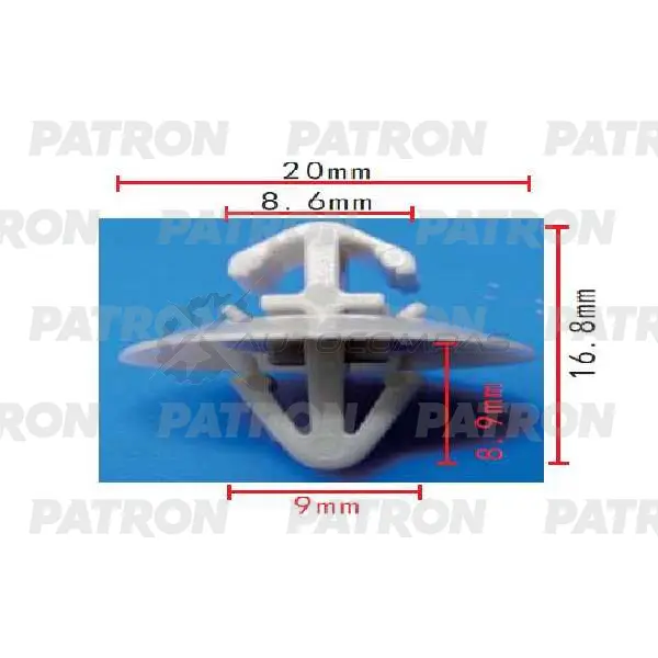 Клипса пластмассовая P37-1907S PATRON ID DQRS7 P37-1907S 1441240085 изображение 0