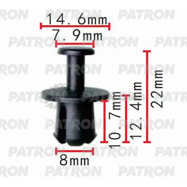 Клипса пластмассовая P37-0209S PATRON P37-0209S 1441243394 RGWC 2YX изображение 0