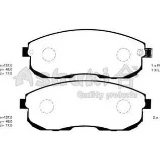 Тормозные колодки, дисковые, комплект ASHUKI 3049817 9FG4H 4 CZW0FT N009-60