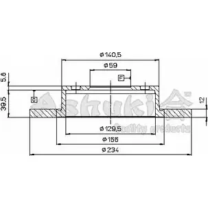 Тормозной диск ASHUKI MXKNSZI 3049887 N013-17 87I QS изображение 0