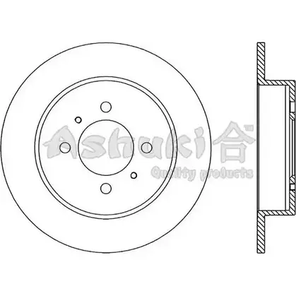 Тормозной диск ASHUKI N014-11 MWJM8BV 3049938 1EXCV G изображение 0
