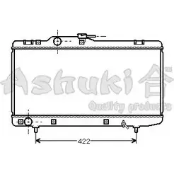 Радиатор охлаждения двигателя ASHUKI T550-10 T8 FH1 OGKINUK 3054282 изображение 0