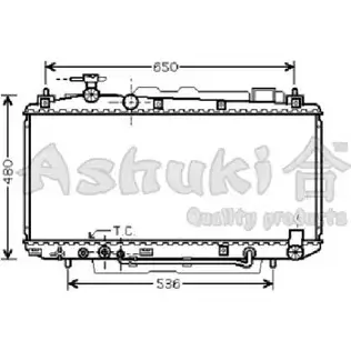 Радиатор охлаждения двигателя ASHUKI D6R3HWQ T551-08 3054319 2PV X32 изображение 0
