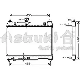 Радиатор охлаждения двигателя ASHUKI T553-10 3054371 L6KA3NQ TDQ9 CO изображение 0