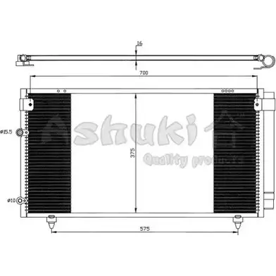 Радиатор кондиционера ASHUKI 3054567 J SQAY2Z HQI7KDQ T557-96 изображение 0