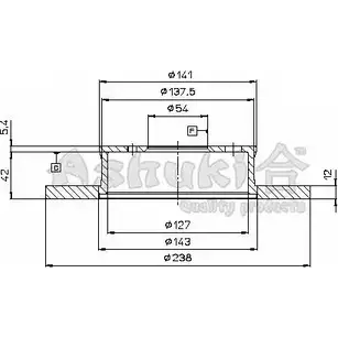 Тормозной диск ASHUKI T600-01 JMNT 6Z LEATIQJ 3054675