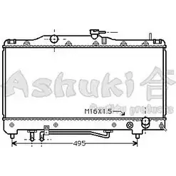 Радиатор охлаждения двигателя ASHUKI 5M WIS44 7M20RL T780-02 3054902 изображение 0