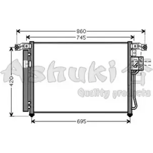 Радиатор кондиционера ASHUKI 3057804 LTERQU Y550-76 C8A 3629