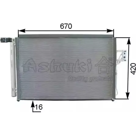 Радиатор кондиционера ASHUKI 3057822 Y550-95 95RQ T4J P5YK6B изображение 0