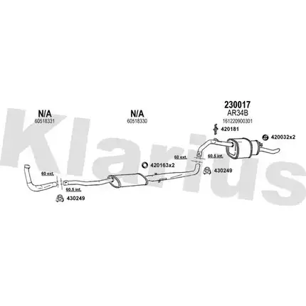 Система выпуска ОГ KLARIUS 1QSP3T 030064E 3058947 QAF NKRU изображение 0
