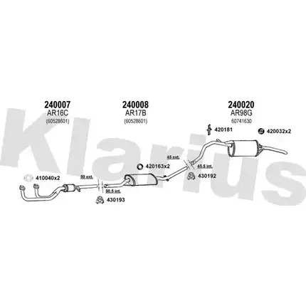 Система выпуска ОГ KLARIUS UWH ZT 6AWIJFL 030074E 3058951 изображение 0