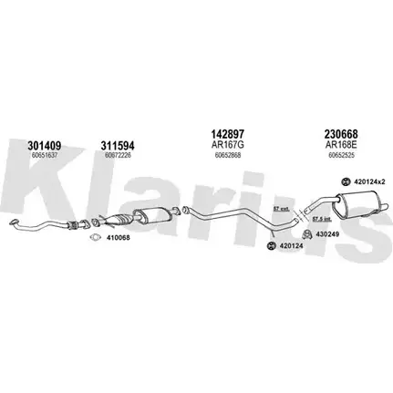 Система выпуска ОГ KLARIUS 030289E 6GUAH E ZXS45J2 3058997 изображение 0