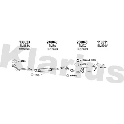 Система выпуска ОГ KLARIUS 6P4DPL4 060013E 3059012 HCQ 73X изображение 0