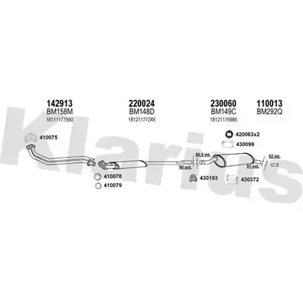 Система выпуска ОГ KLARIUS XTR RL8T 060077E 3059016 GWEQX76 изображение 0