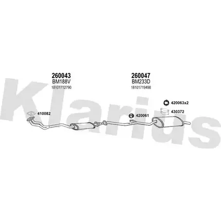 Система выпуска ОГ KLARIUS 3059024 XZ IZ6F 060112E N7WSY