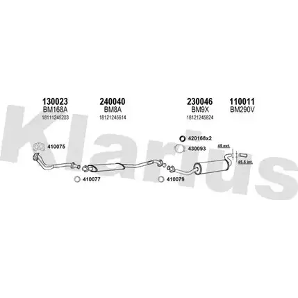 Система выпуска ОГ KLARIUS 3059029 060117E M04 FT 7SZ0BW изображение 0