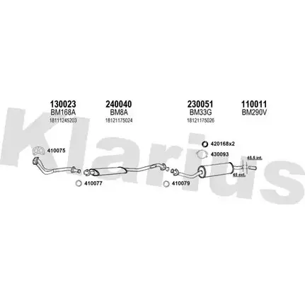 Система выпуска ОГ KLARIUS 3059036 MB G9D C9MMOB 060127E изображение 0